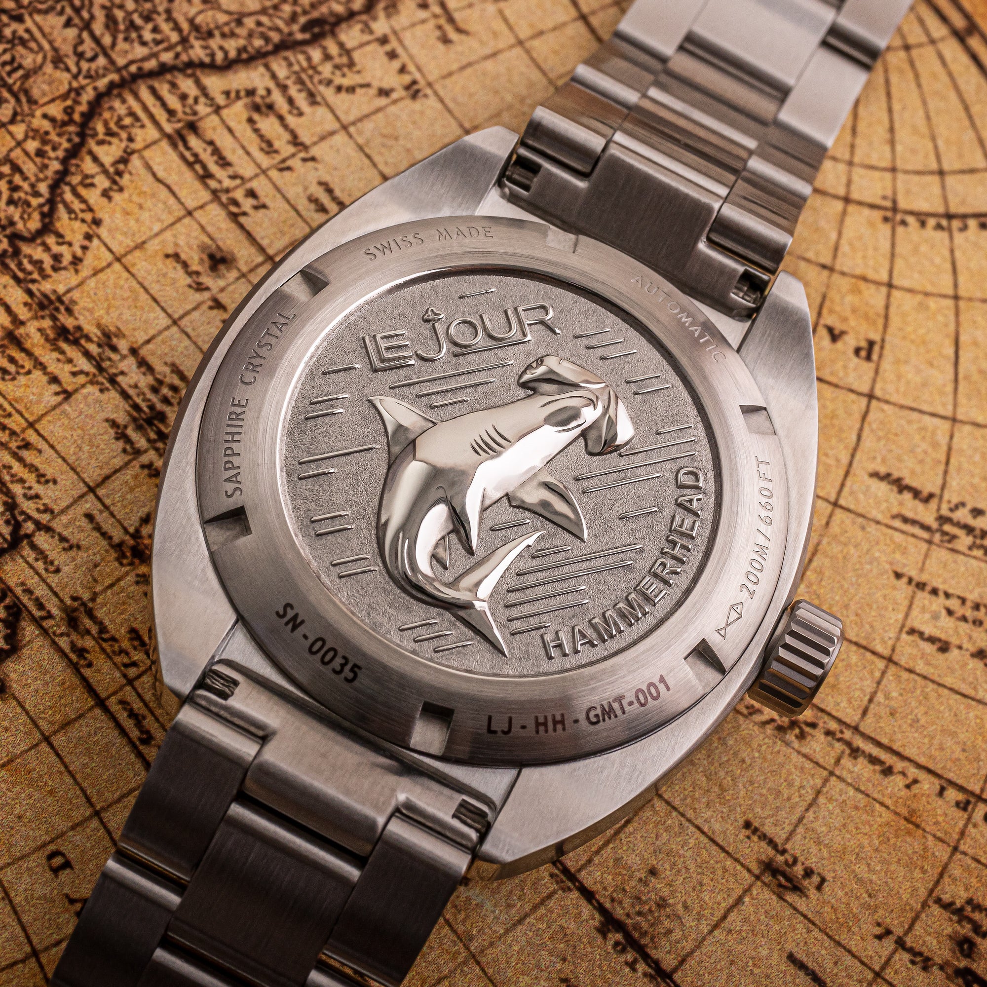 GMT Uhr wasserdicht schwarz Schweizer Uhrwerk - Concordia Automatikuhr GMT  Schwarz