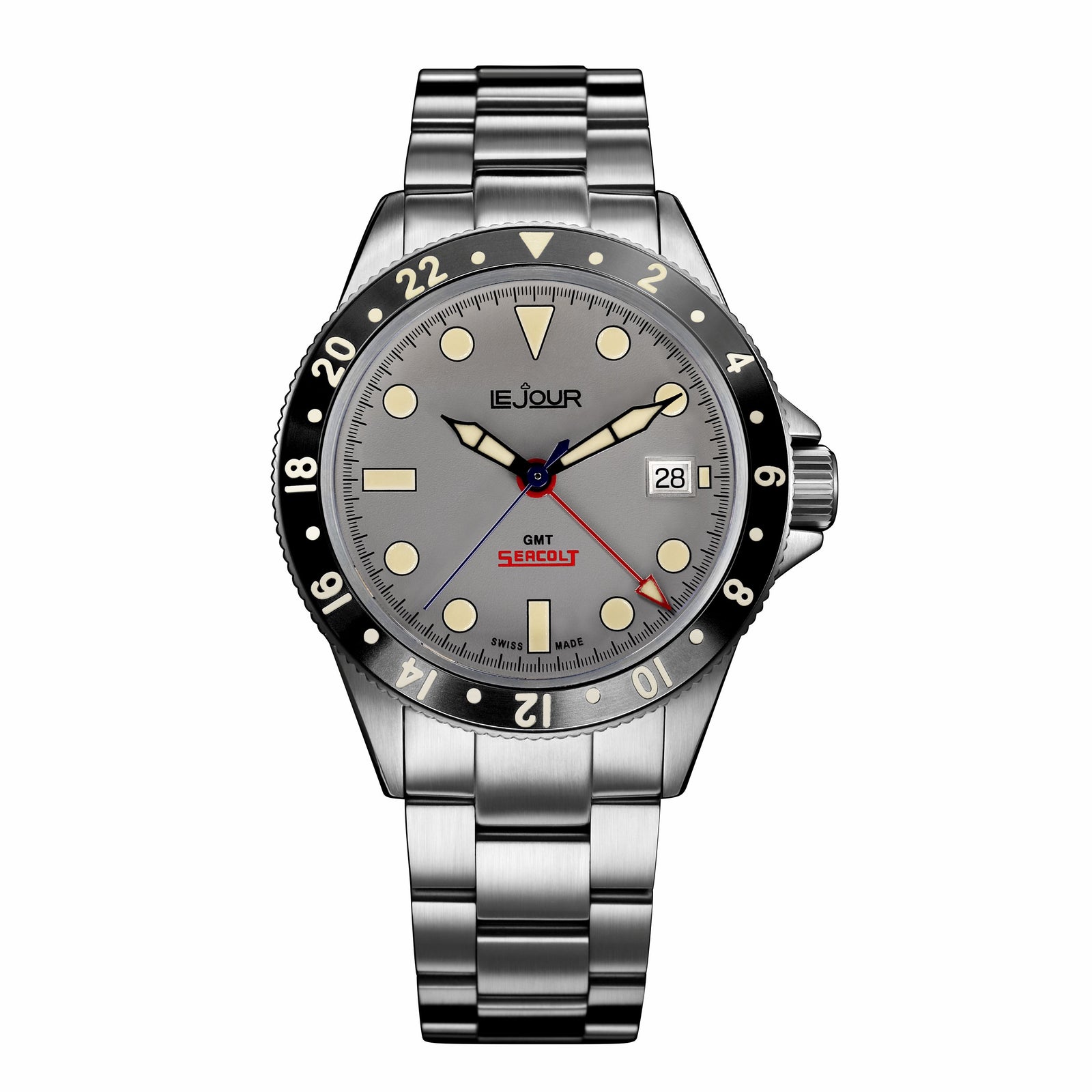 Grey Dial Le Jour Seacolt GMT Automatic Watch 