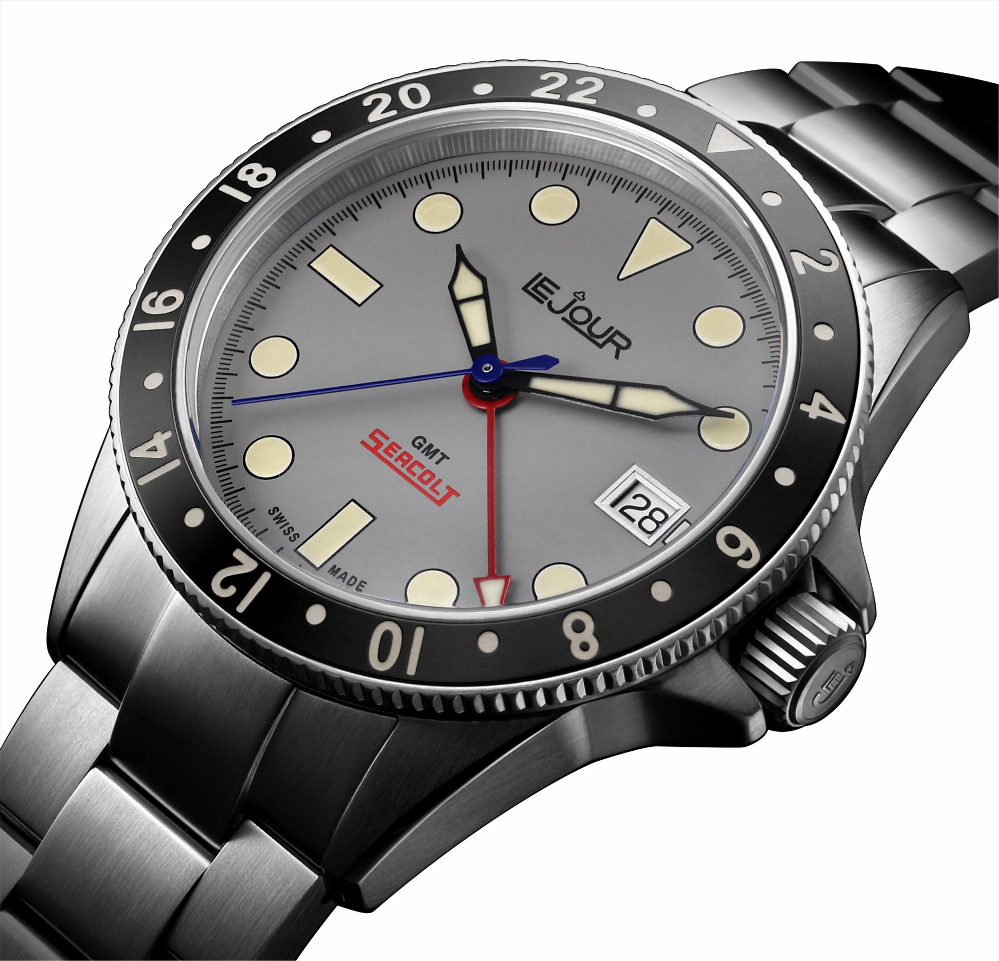 Grey Dial Le Jour Seacolt GMT Automatic Watch 