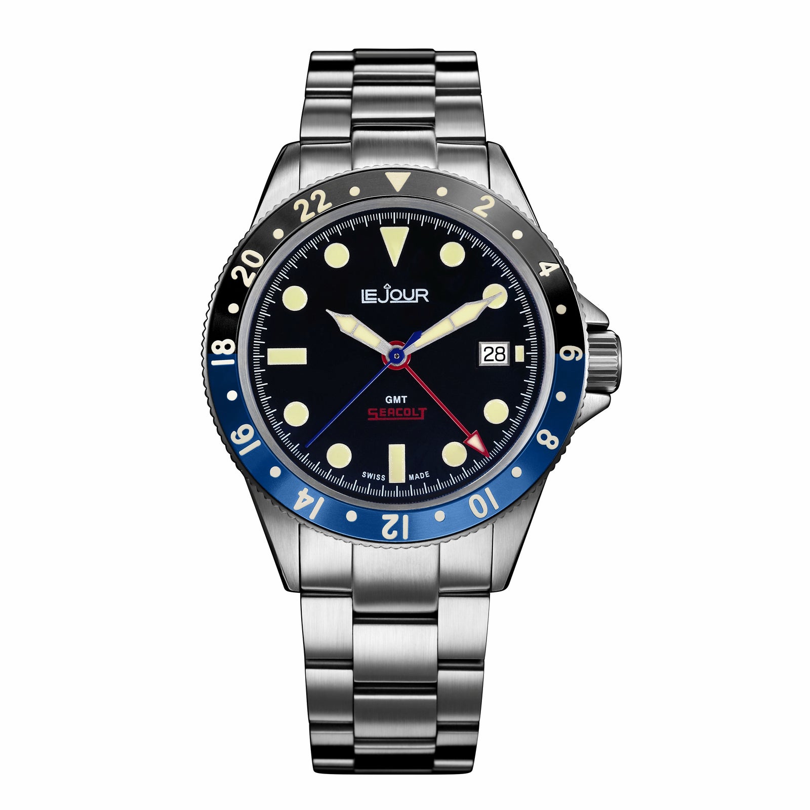 Black Dial Le Jour Seacolt GMT Automatic Watch 